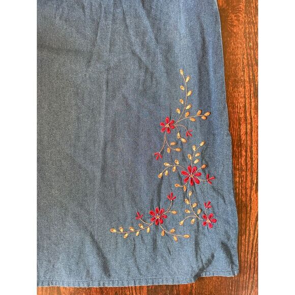 Vintage Denim Maxi Dress Size Medium - Picture 2 of 7